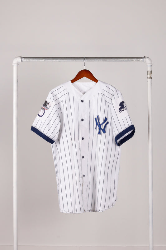 Vintage 90's Starter New York Yankees 'Back Script' Baseball Jersey White