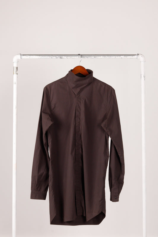 Rick Owens FW14 Moody 'Funnel' Shirt Dark Dust (2014)