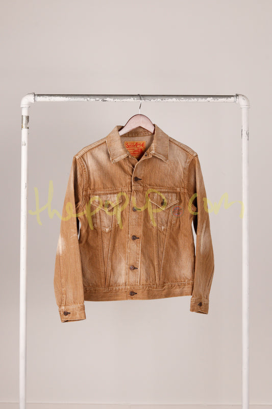 SugarCane Denim 'Type 3' Trucker Jacket Sunfaded Brown