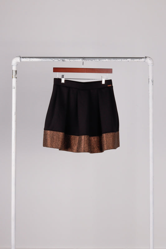 Jean Paul Gaultier Junior SS14 'Herringbone Glitter' Mini Skirt (2014)