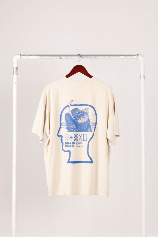 Brain Dead SS21 'Community, Research, Education' T-Shirt Tan (2021)