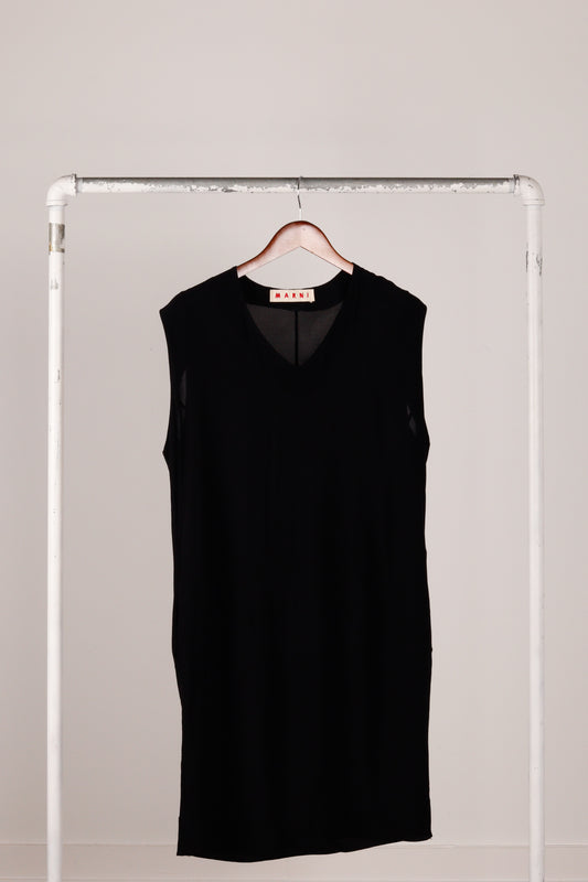 Marni SS22 'Rayon Tent' Dress Black (2022)