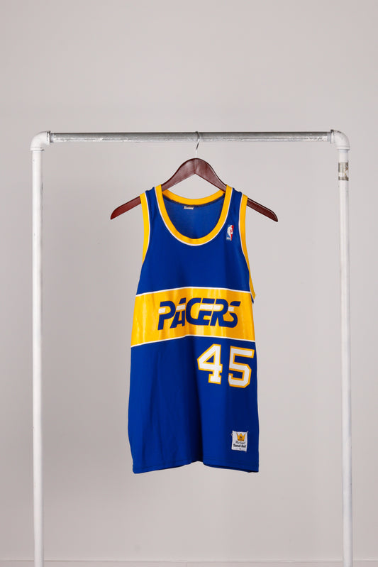 Vintage 1986 Sand Knit 'Chuck Person Indiana Pacers' Away Jersey Blue