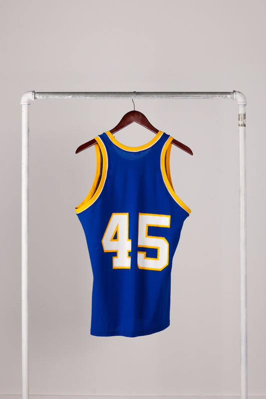 Vintage 1986 Sand Knit 'Chuck Person Indiana Pacers' Away Jersey Blue