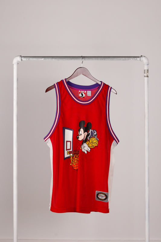 Vintage 90's Disney Athletics 'Mickey Mouse Slamdunk' Basketball Jersey