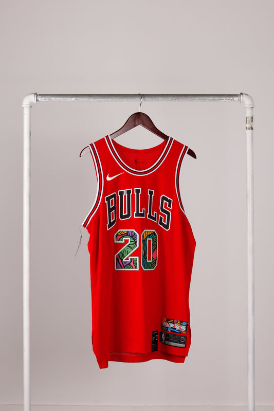 2018 Chicago Bulls x Lollapalooza 'Multi Pattern' Icon Jersey Red