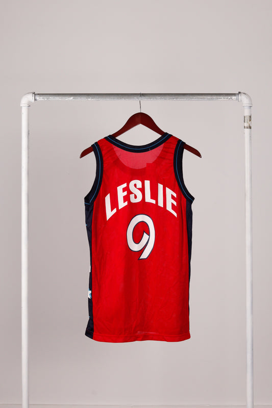 Vintage 1996 Champion 'USA Olympics Lisa Leslie' Away Basketball Jersey Red