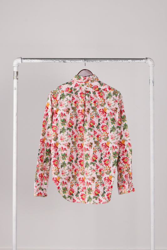 Engineered Garments 'Floral Print' Moleskin Shirt Pink