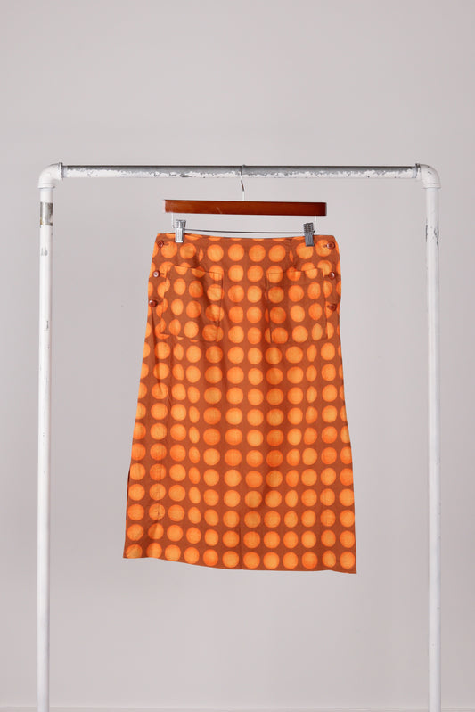 Issey Miyake SS01 'Polkadot' Pencil Skirt Orange (2001)