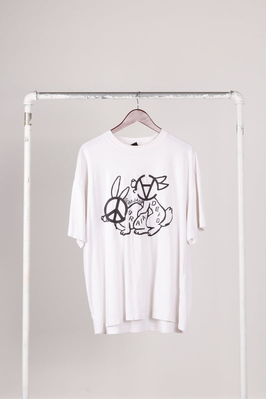 Brain Dead x Slam Jam SS21 'Anarchy Bunny Love' T-Shirt White (2021)