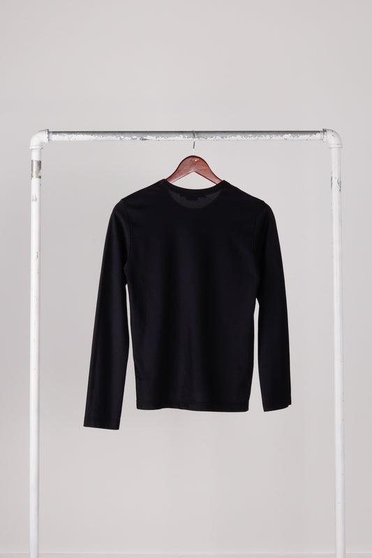 Comme des Garçons AW10 'Diagonal Ruffle Trim' Polyester Top Black (2010)