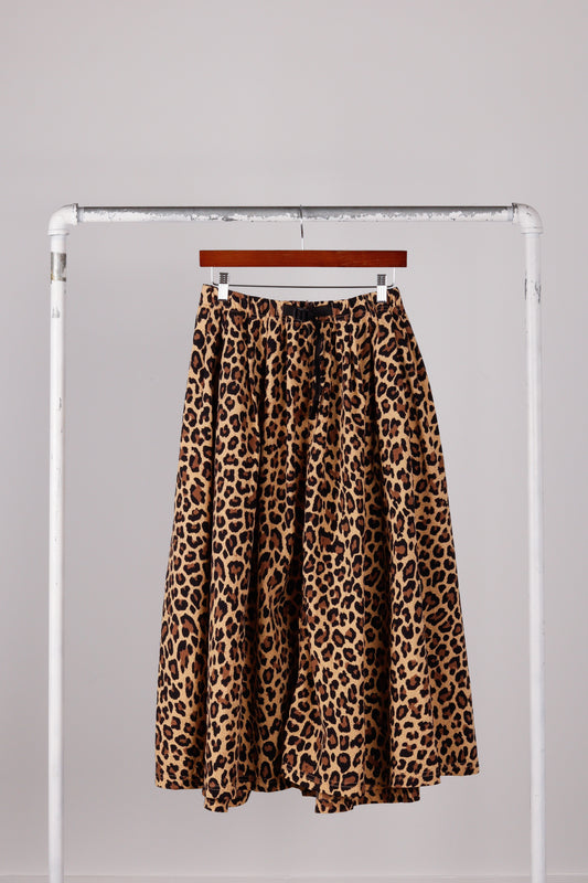 Gramicci SS21 'Leopard Print' Nylon Maxi Flare Skirt (2021)