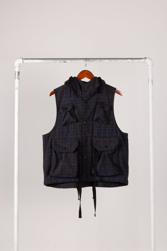 Engineered Garments FW21 'Plaid Field Cargo' Hooded Vest (2021)