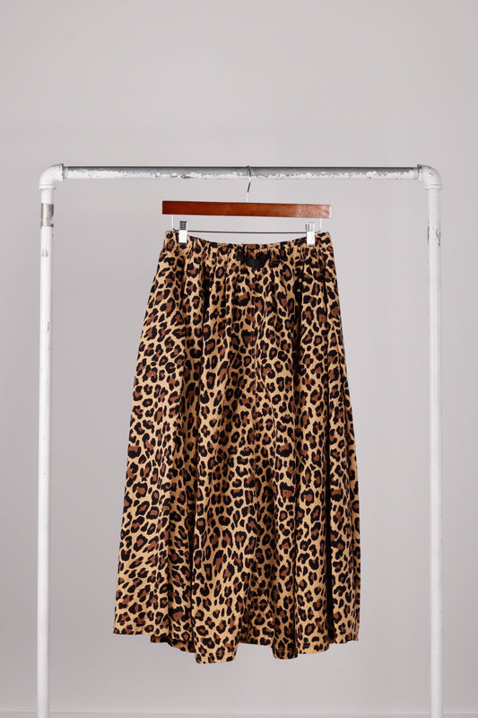 Gramicci SS21 'Leopard Print' Nylon Maxi Flare Skirt (2021)