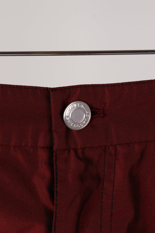 Heaven by Marc Jacobs SS21 'Satin Tiny Teddy Logo' Shorts Burgundy (2021)