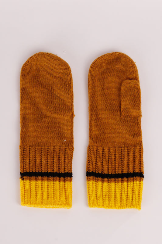 Marni x Uniqlo FW22 'Popcorn Knit' Mittens Yellow Brown (2022)