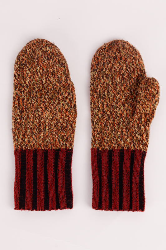 Marni x Uniqlo FW22 'Mixed Color Yarn' Mittens Brown Orange (2022)