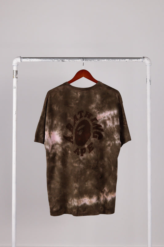 A Bathing Ape/ BAPE SS22 'Distorted College Logo' Tie Dye Tee (2022)