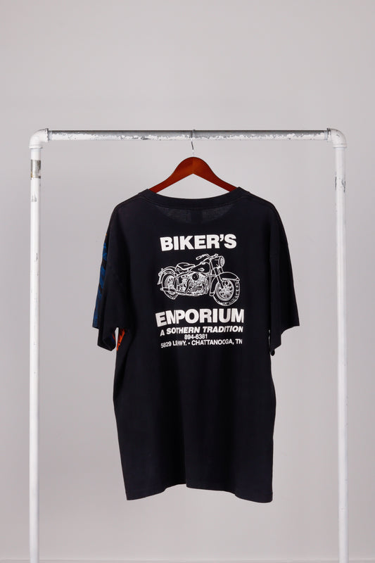 Vintage 1995 Harley Davidson 'Bikers Emporium Bald Eagle Mega Print' Tee