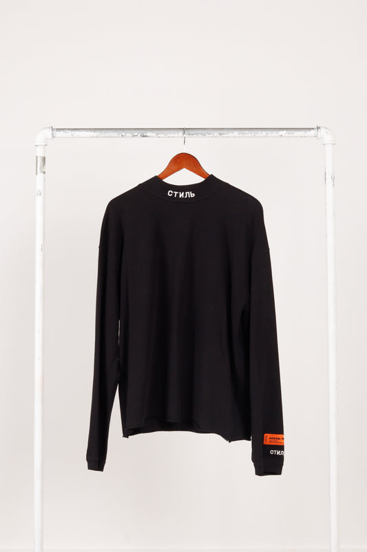 Heron Preston SS22 'CTNMB Motif' Mockneck L/S T-Shirt Black (2022)