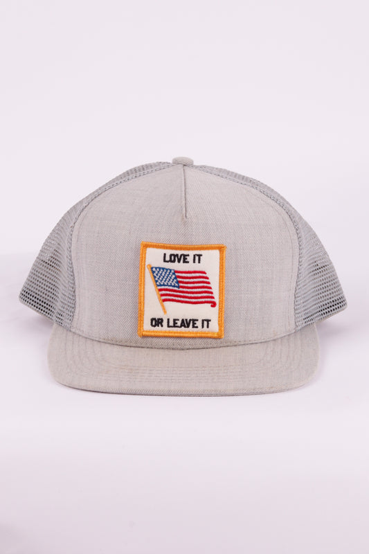 Supreme SS09 'Love It Or Leave It' Trucker Hat Grey (2009)