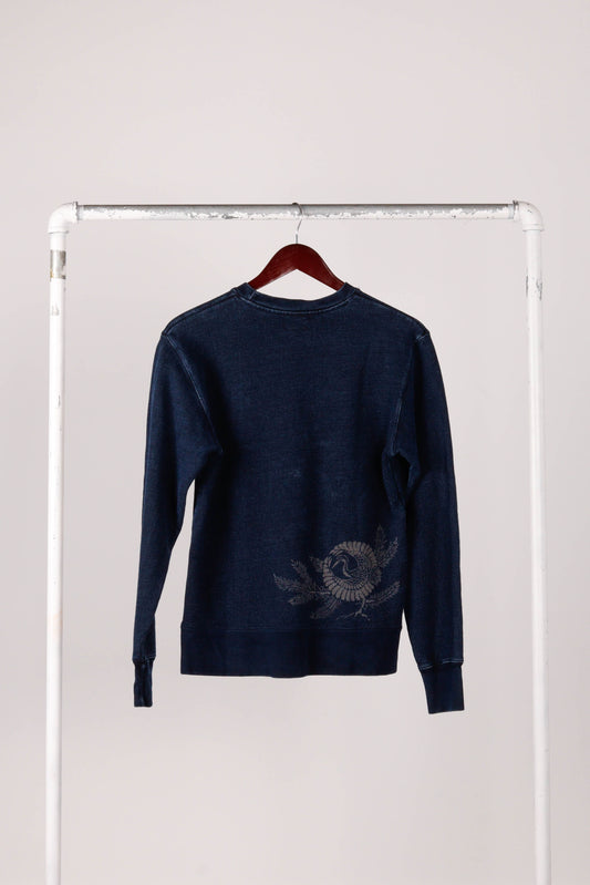 Coromool Japan 'Boro Dyed Tanchozuru' Crewneck Sweatshirt