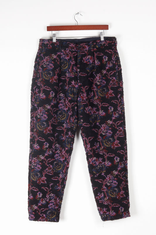 Engineered Garments FW19 'Rose Jacquard Carlyle' Pant Purple Black (2019)