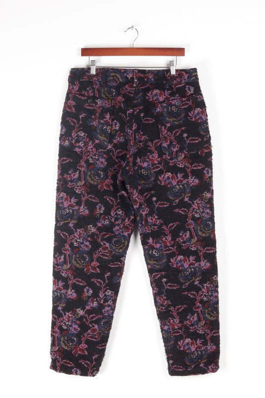 Engineered Garments FW19 'Rose Jacquard Carlyle' Pant Purple Black (2019)