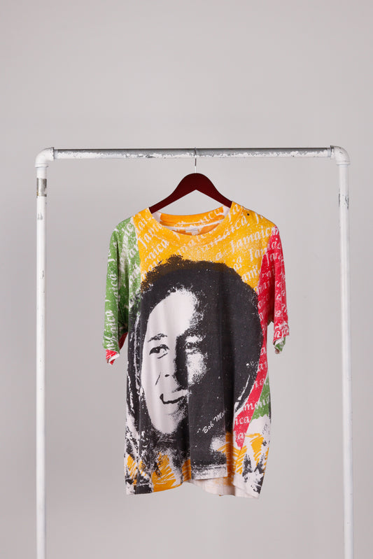 Vintage 90's Bob Marley 'Caricature All-Over Print' Tee