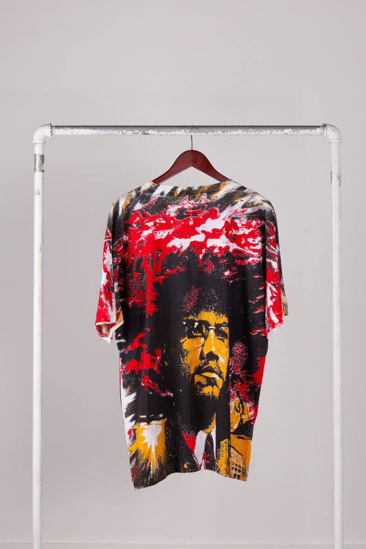 Vintage 90's Malcolm X 'By Any Means All-Over Print' Tee