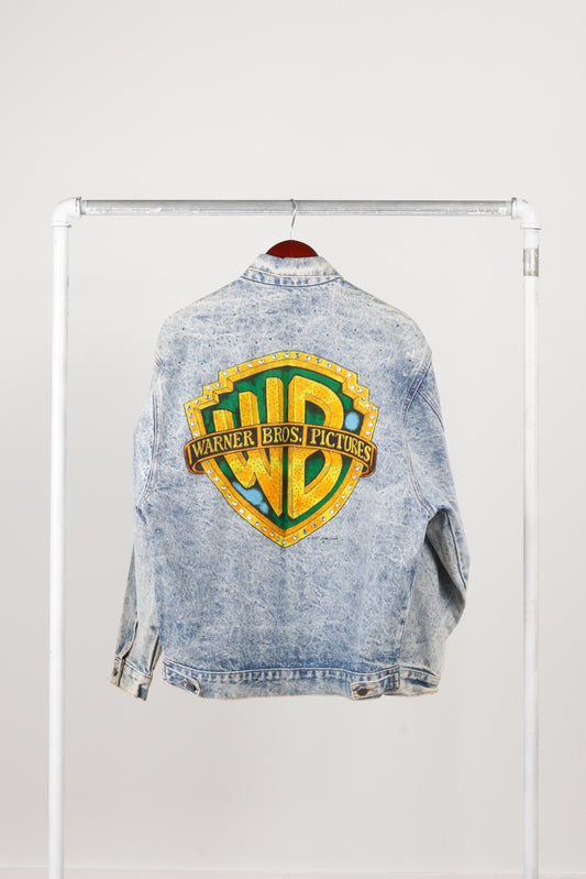 Vintage 1987 Tony Alamo 'Warner Bros Pictures' Hand-Painted Denim Jacket