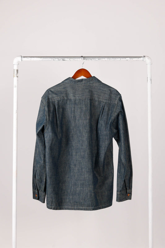 SugarCane FW20 'Palms & Pipes Embroidered' Chambray Denim Shirt (2020)