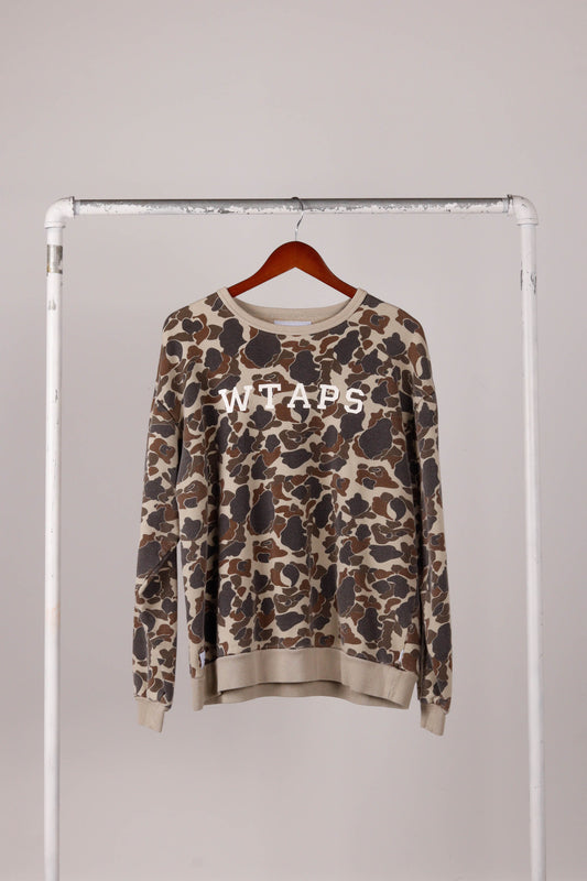 WTAPS AW18 'Design College Logo' Crewneck Camo (2018)