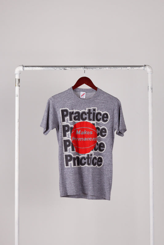 Vintage 80's Basketball 'Practice Makes Permanent' Tee