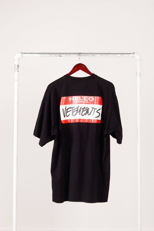 Vetements SS24 'My Name Is' T-Shirt Black (2024)