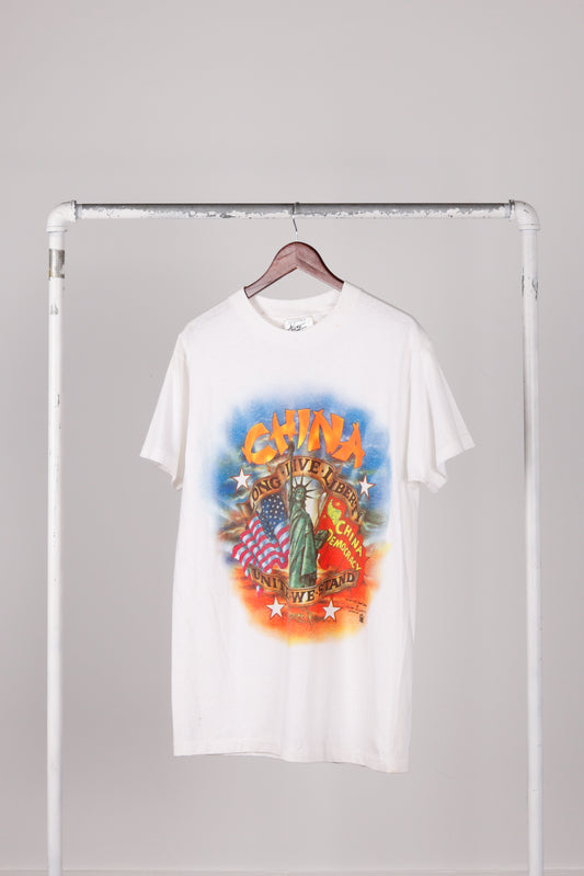 Vintage 1989 China 'Long Live Liberty' Tee