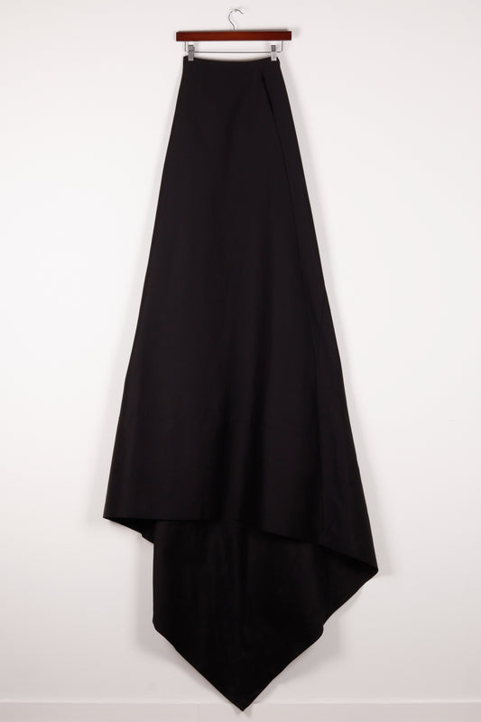 Rick Owens FW19 Runway 'Asymmetrical Maxi' Skirt Black (2019)