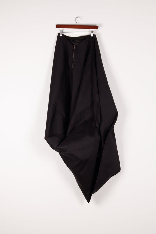 Rick Owens FW19 Runway 'Asymmetrical Maxi' Skirt Black (2019)