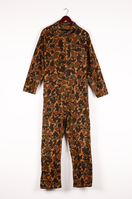 Vintage 70's Sears Sports Center 'Duck Camo' Boiler Suit