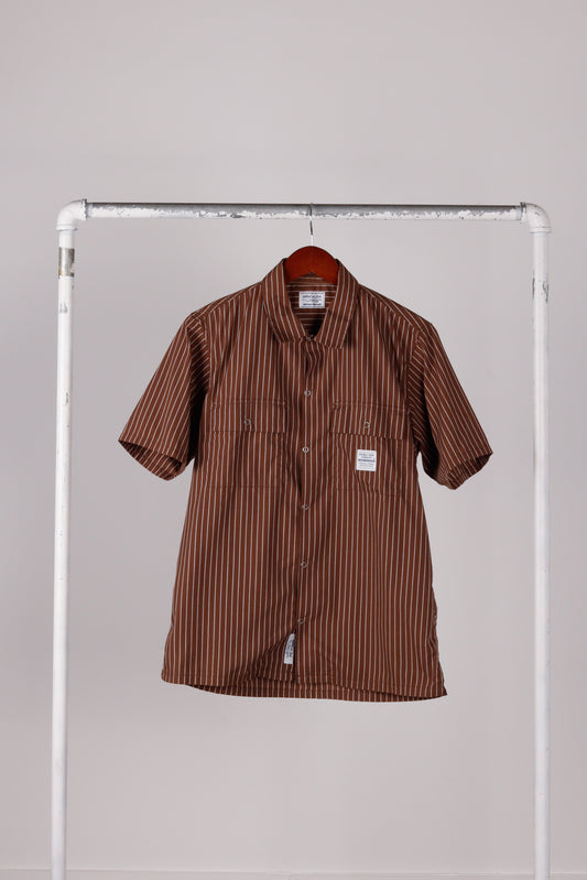 Neighborhood SS14 'Pinstripe Work' S/S Shirt Brown (2014)