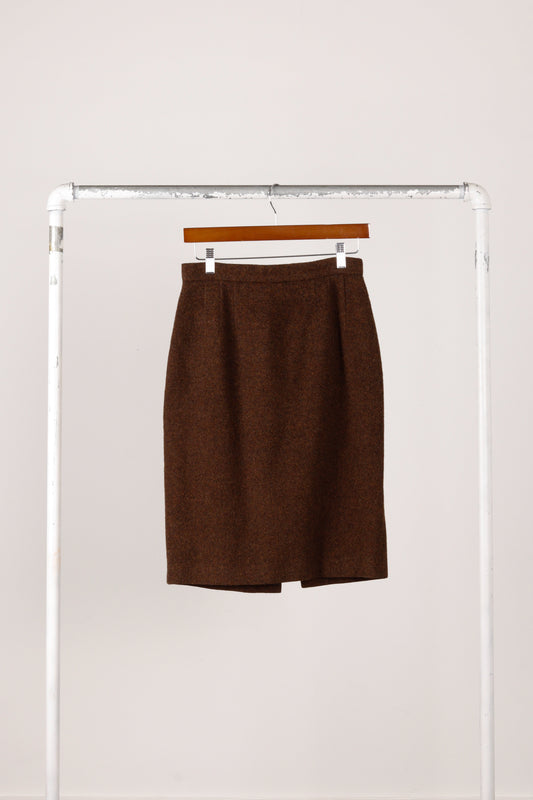 Prada FW09 'Wood Chip Tweed' Wool Skirt (2009)