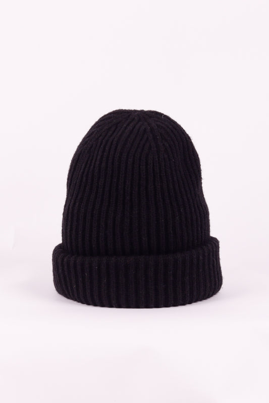 Ganni FW21 'Loose Wool Rib Knit' Beanie Black (2021)