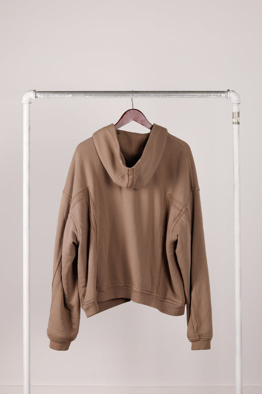 John Elliott SS23 'Frame' Hooded Sweatshirt Taupe (2023)