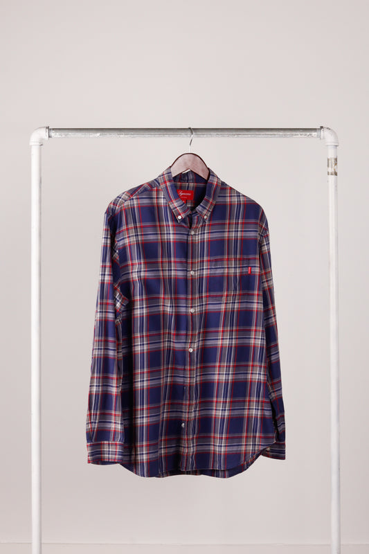 Supreme SS10 'Lightweight Plaid' Shirt Navy (2010)