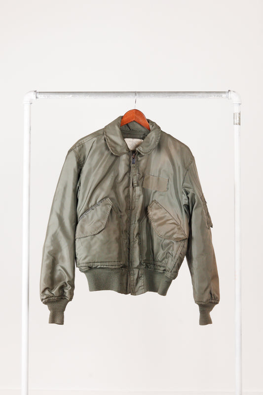 Vintage 1981 USAF 'CWU 45P' Bomber Flight Jacket Olive