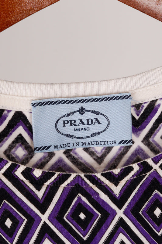 Prada SS12 'Painted Diamonds Print' Jersey Top (2012)