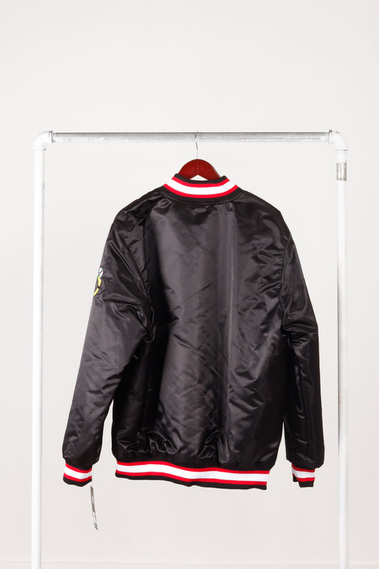 Starter Black Label 'Chicago Blackhawks 80's Retro' Satin Bomber Jacket (2019)