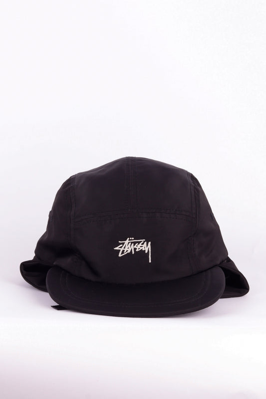 Stüssy FW20 'Stock Ear Flap' Camp Cap Black (2020)