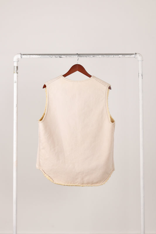 Vintage 1985 Carhartt 'Sherpa Lined' Vest Beige