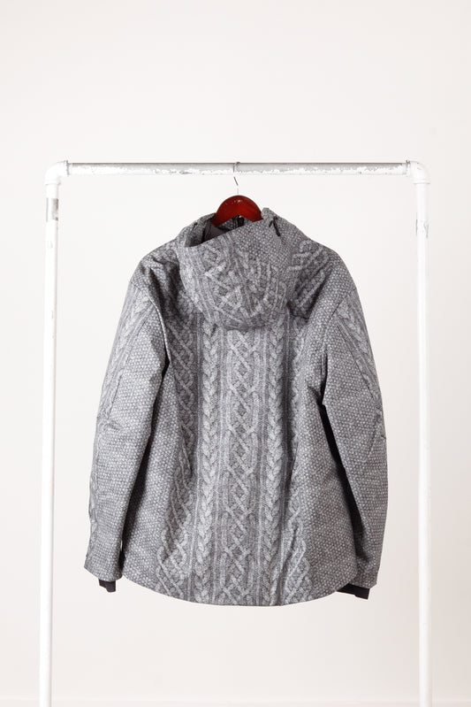 UNDERCOVER AW21 'Cable Knit Print' Hooded Jacket Grey (2021)